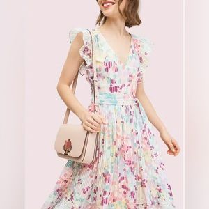 Kate Spade New York Painted Petals Burnout Midi Dress